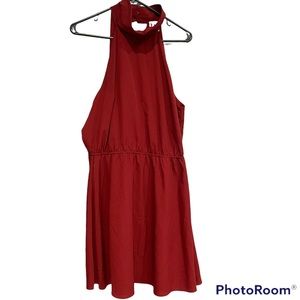 Haute Hippie merlot red asymmetrical dress large